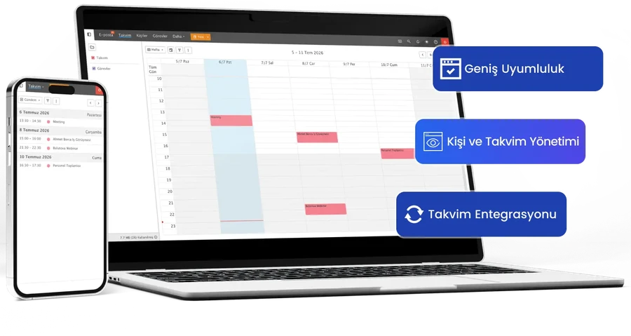 Takvim ve kişiler yönetimi, paylaşımlı takvimler